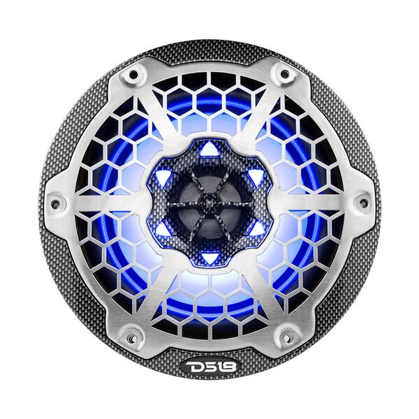 Main product image for DS18 CF-65M 6.5" Hydro 2-Way Marine Speaker Pair Black Carbon Fiber with RGB LEDs294-8098